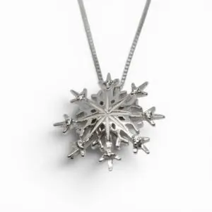 snöflinga med stenar i silver