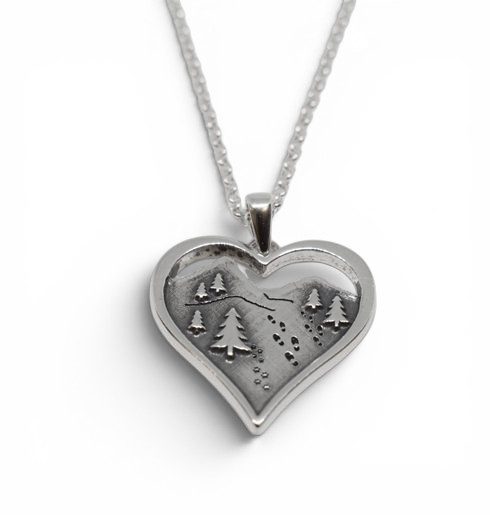 Mind-For-Rest Necklace - mind for rest 1 silverhalsband i form av ett hjärta