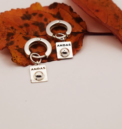 ANDAS-örhängen på orange blad